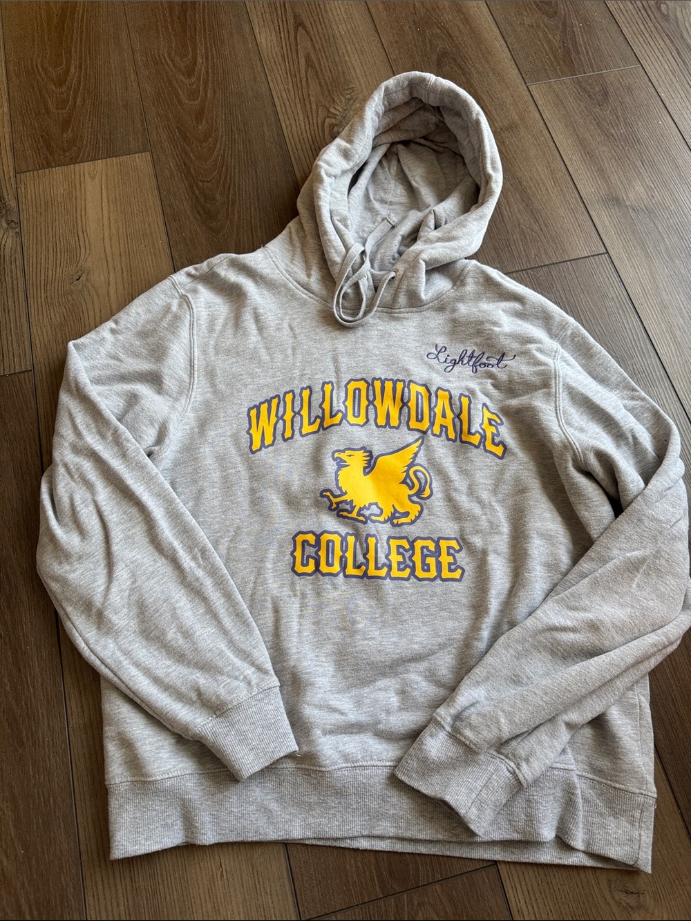 *Disney Onward Willowdale College Gray Hoodie Sweatshirt
